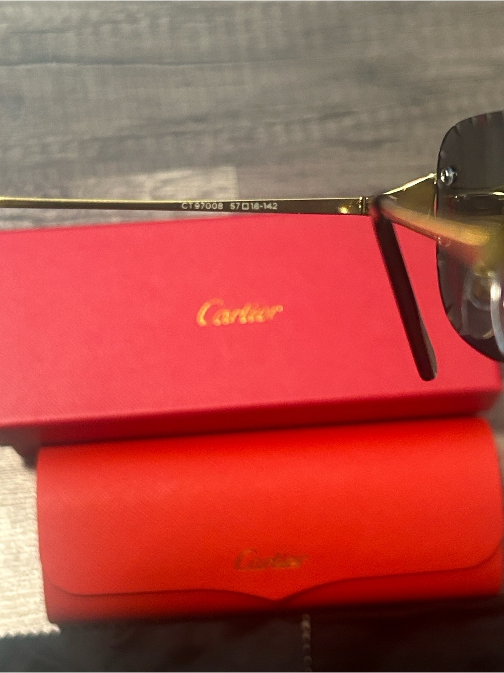 Cartier Gold Rimless glasses - Picture 4 of 6